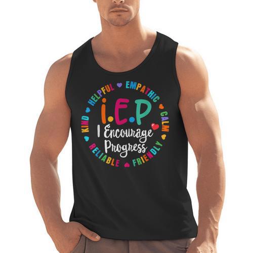 Teacher IEP IEP Encourage Progress Special Education Men Tank Top - teacherstshirts.com UK