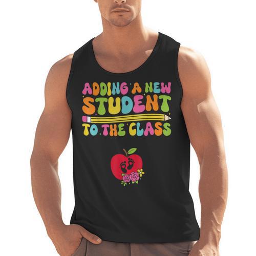 Teacher Pregnancy Announcement Clothing Expecting Teacher X-Small Men Tank Top - teacherstshirts.com