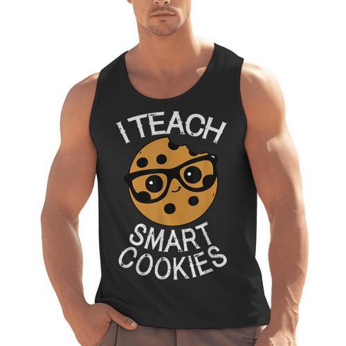 Teacher Shirt I Teach Smart Cookies Shirt Nerd Tee Men Tank Top - teacherstshirts.com DE