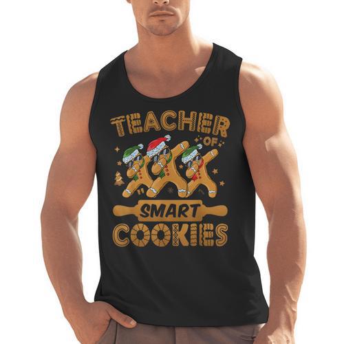 Teacher Of Smart Cookies Gingerbread Christmas Teacher Men Tank Top - teacherstshirts.com DE