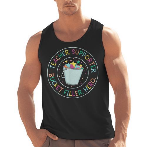 Teacher Supporter Bucket Filler Hero Men Tank Top - teacherstshirts.com AU