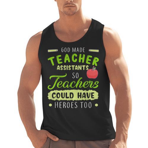 Teacher Teaching Assistant Aide Hero Men Tank Top - teacherstshirts.com CA