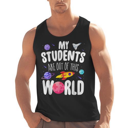Teacher Tee My Students Are Out Of This World Space Men Tank Top - teacherstshirts.com AU