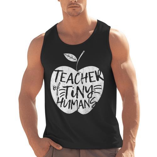Teacher Of Tiny Humans Preschool Kindergarten Teacher Men Tank Top - teacherstshirts.com AU