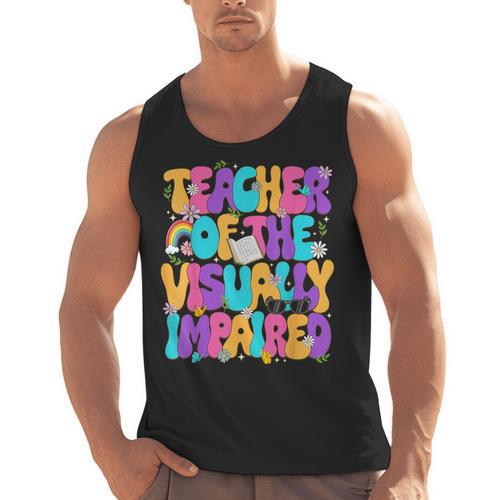 Teacher Of The Visually Impaired Blindness Awareness Men Tank Top - teacherstshirts.com