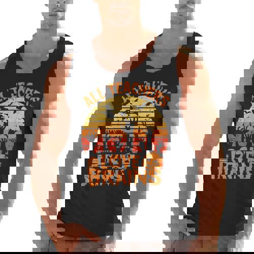 All Teachers Love Brains Teachers Halloween Teacher Men Tank Top - teacherstshirts.com