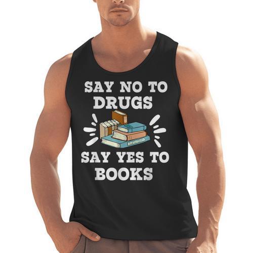 Teachers Red Ribbon Week Say No To Drugs Say Yes To Books Men Tank Top - teacherstshirts.com