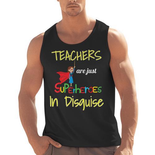 Teachers Are Superheroes First Day School T-Shirt Men Tank Top - teacherstshirts.com CA