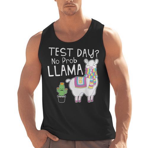 Teachers Testing Day Test Day No Prob Llama Teacher Men Tank Top - teacherstshirts.com AU
