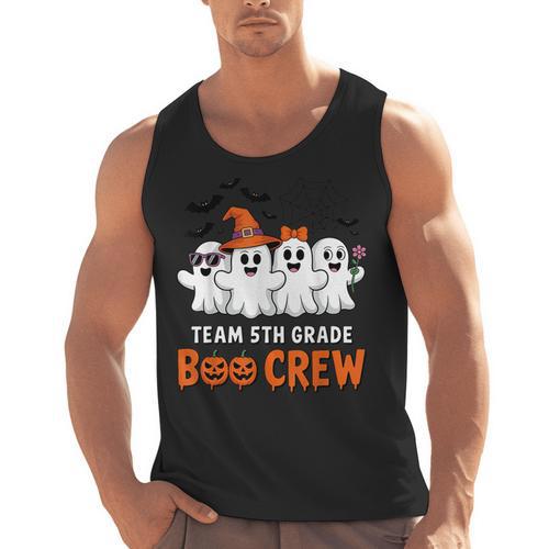 Team 5th Grade Boo Crew Halloween Teacher Student Costume Men Tank Top - teacherstshirts.com DE
