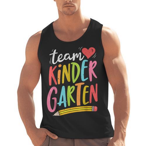 Team Kindergarten Teacher Student Back To School Men Tank Top - teacherstshirts.com UK