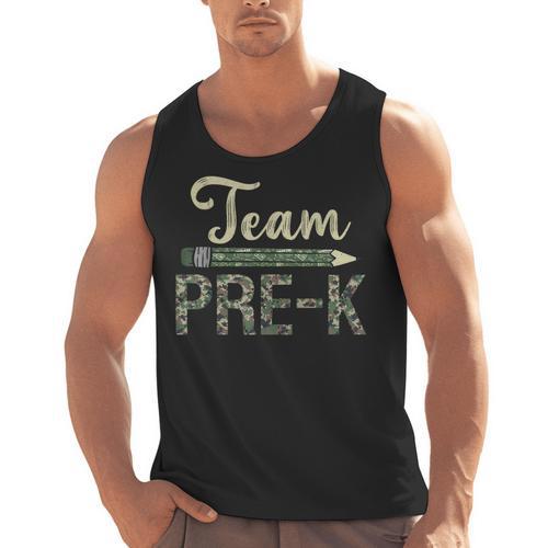 Team Pre-K Camo Pre-K Teacher Camouflage Men Tank Top - teacherstshirts.com UK