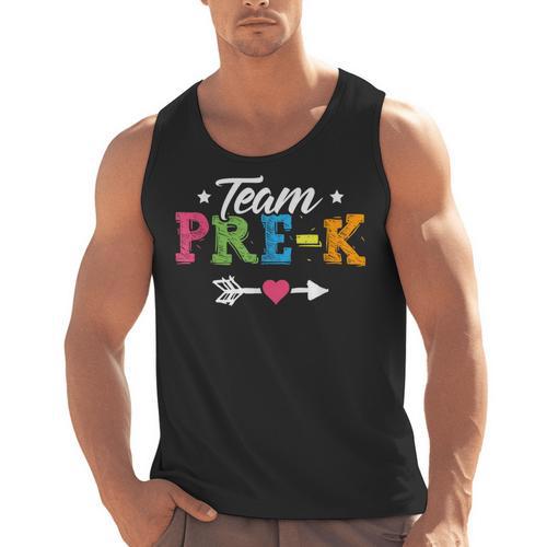 Team Pre-K Shirt PreSchool Teacher Student Back To School Men Tank Top - teacherstshirts.com