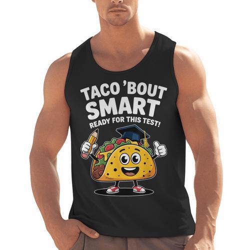 Test Day Teacher Shirt Motivational Testing Day Taco Testing Men Tank Top - teacherstshirts.com AU