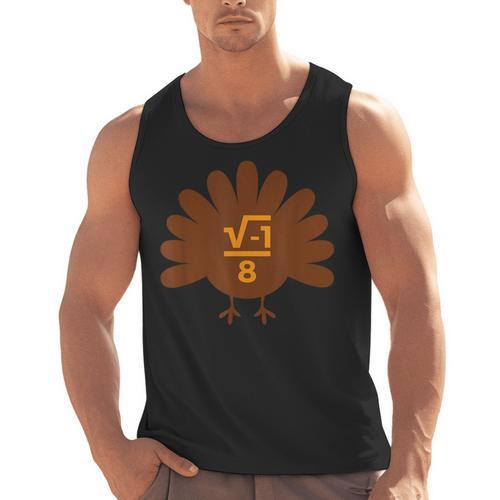 Thanksgiving Math Teacher Math Symbol Men Women Girls Kids Men Tank Top - teacherstshirts.com AU
