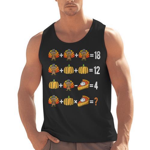 Thanksgiving Order Of Operations Thanksgiving Math Teacher Men Tank Top - teacherstshirts.com