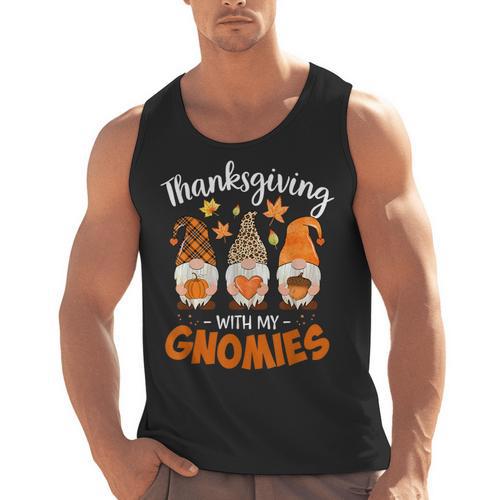 Thanksgiving Shirts For Women With My Gnomies Teachers Gnome Men Tank Top - teacherstshirts.com AU
