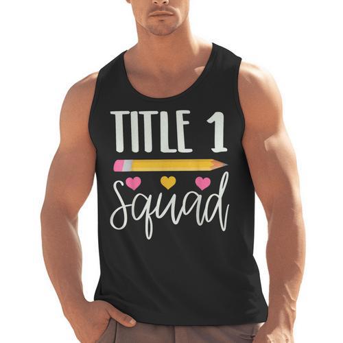 Title 1 Reading Teacher Shirt Men Tank Top - teacherstshirts.com CA