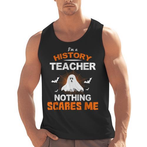 History Teacher School Shirt Halloween Educator Men Women Kids Men Tank Top - teacherstshirts.com CA