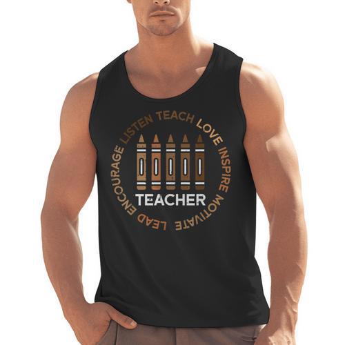 History Teacher Teach Love African American Men Women Men Tank Top - teacherstshirts.com UK