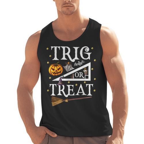 Trig Or Treat Shirt Halloween Math Teacher School College Men Women Kids Men Tank Top - teacherstshirts.com