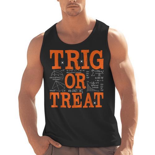 Trig Or Treat Trigonometry Math Teacher Halloween Men Tank Top - teacherstshirts.com