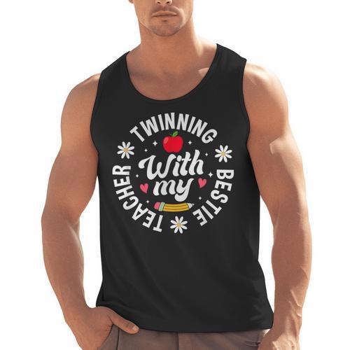Twin Day Teacher Twinning With My Bestie Matching For Men Women Men Tank Top - teacherstshirts.com