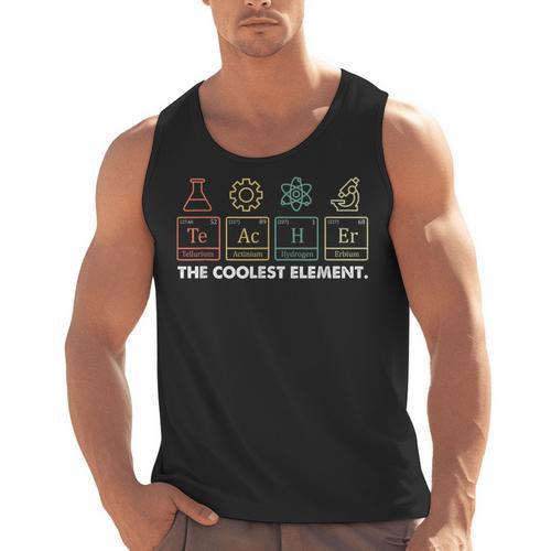 Vintage The Coolest Element Periodic Table Chemist Teacher Men Tank Top - teacherstshirts.com