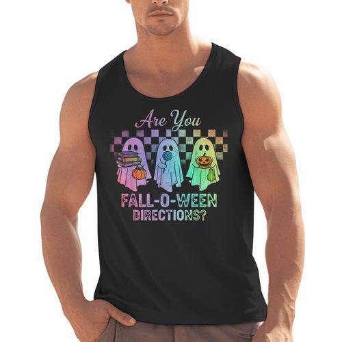 Vintage Are You Fall O Ween Directions Teacher Halloween Men Tank Top - teacherstshirts.com AU