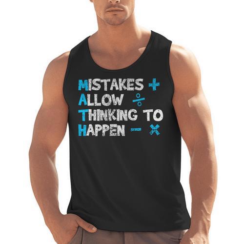 Vintage Math Teacher Saying Men Tank Top - teacherstshirts.com DE