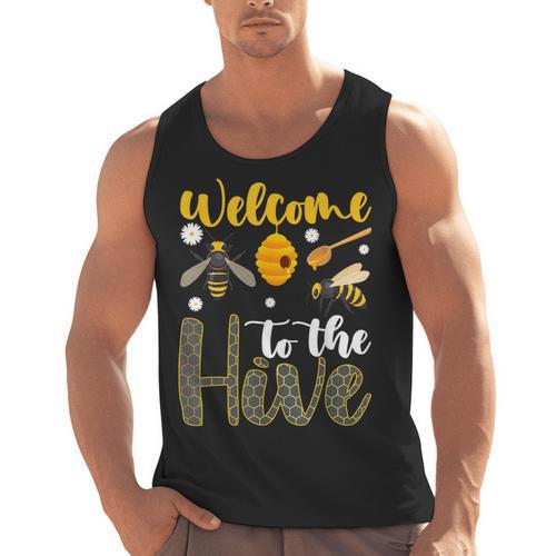 Welcome To The Hive Bee Teacher Back To School Men Tank Top - teacherstshirts.com