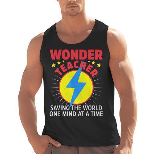 Wonder Teacher Costume Shirt Teacher Halloween Costume Men Women Men Tank Top - teacherstshirts.com DE