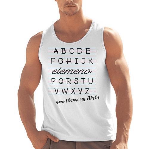 ABC Elemeno Shirt Alphabet Kindergarten Preschool Teacher Men Tank Top - teacherstshirts.com UK