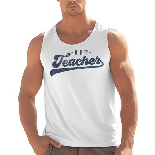 Art Teacher Men Women Cute Vintage Graphic Art Teacher Men Tank Top - teacherstshirts.com