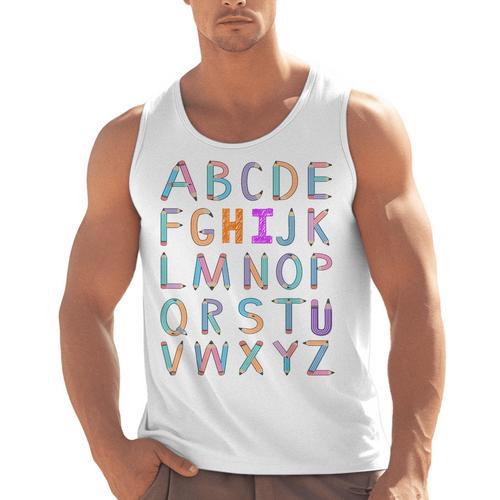 Back To School Kindergarten Alphabet ABC Teacher Women Kids Men Tank Top - teacherstshirts.com DE