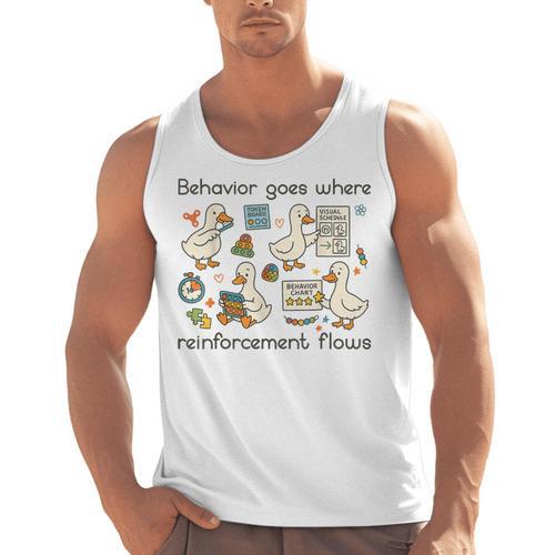 Behavior Analyst Silly Goose RBT ABA Therapy Sped Teacher Men Tank Top - teacherstshirts.com CA