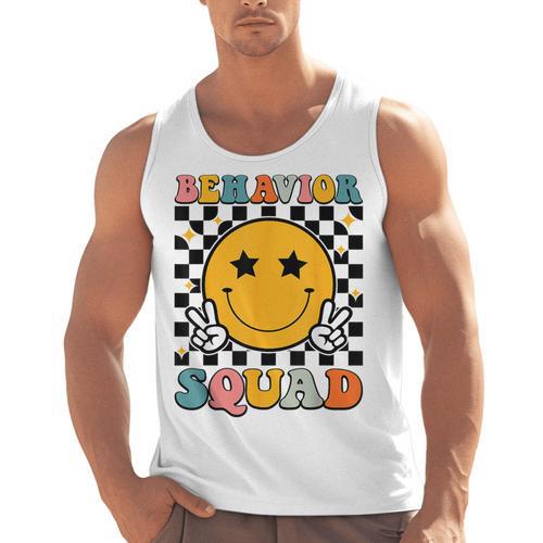 Behavior Squad Specialist Analyst Behavior Teacher Retro Men Tank Top - teacherstshirts.com