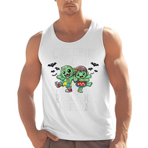 Creepin It Real Monster School Preschool Teacher Halloween Men Tank Top - teacherstshirts.com AU