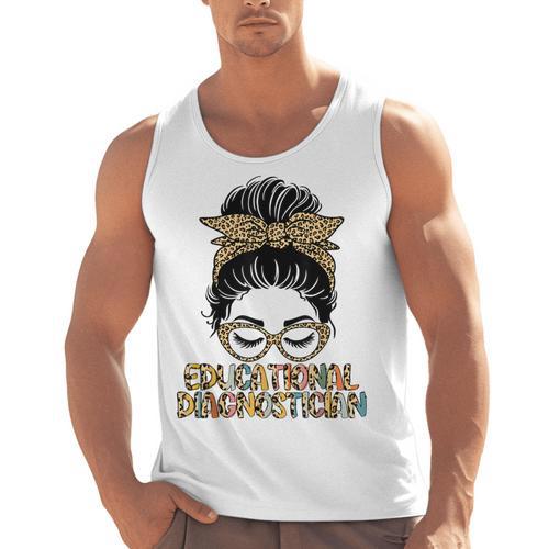 Cute Educational Diagnostician Teacher Appreciation Week Men Women Men Tank Top - teacherstshirts.com