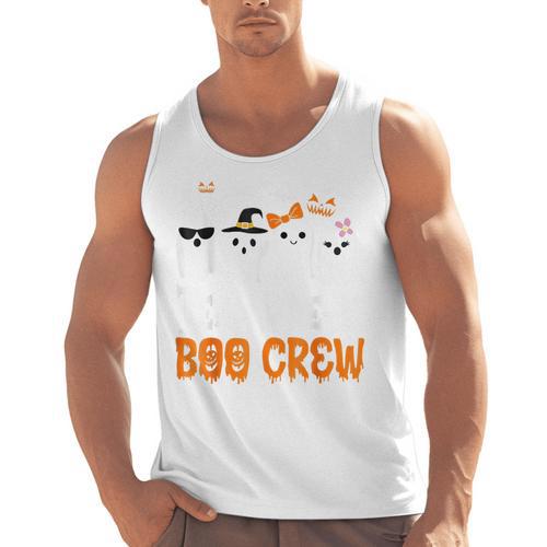 Cute Ghost Team Pre K Boo Crew Halloween Teacher Student Men Tank Top - teacherstshirts.com DE