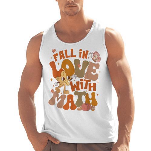 Fall In Love With Science Math Teacher Fall Thanksgiving Men Tank Top - teacherstshirts.com AU