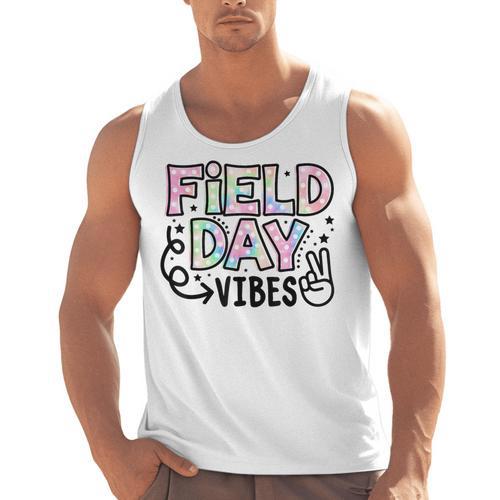 Field Day Vibes For Teacher Kids Happy Field Day 2025 Men Tank Top - teacherstshirts.com AU