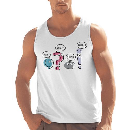Grammar Teacher Punctuation English First Day Back To School Men Tank Top - teacherstshirts.com DE