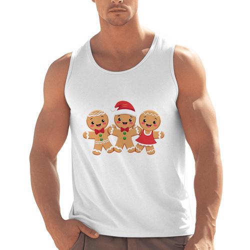 Hanging With My Cookies Gingerbread Christmas Teacher Xmas Men Tank Top - teacherstshirts.com DE