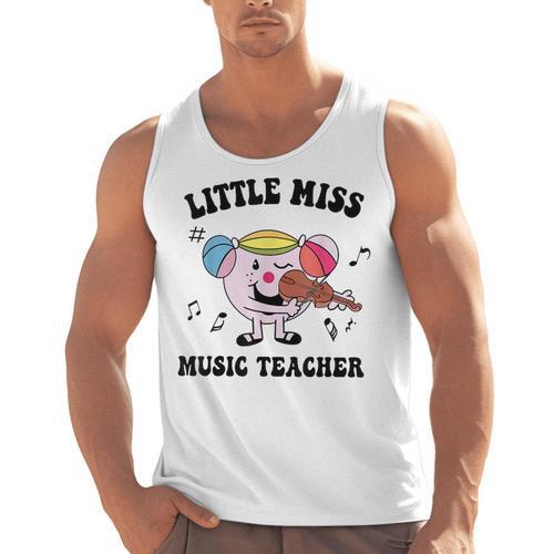 Little Miss Music Teacher Music Teacher Team Men Tank Top - teacherstshirts.com DE