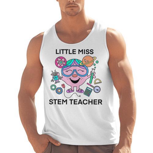 Little Miss Stem Teacher Men Tank Top - teacherstshirts.com AU