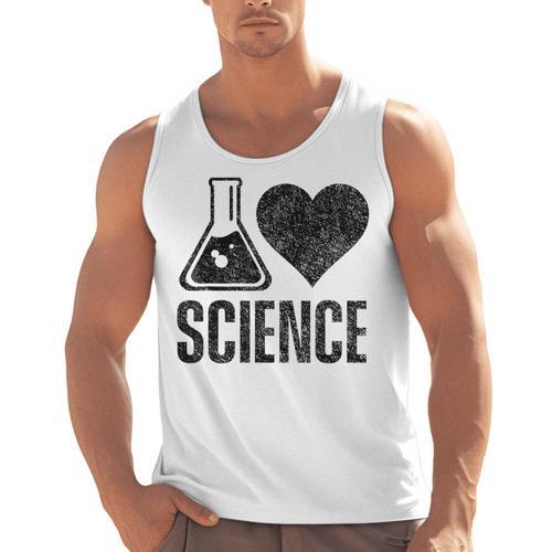 I Love Science Lover Teacher Scientist Sciences Men Tank Top - teacherstshirts.com UK