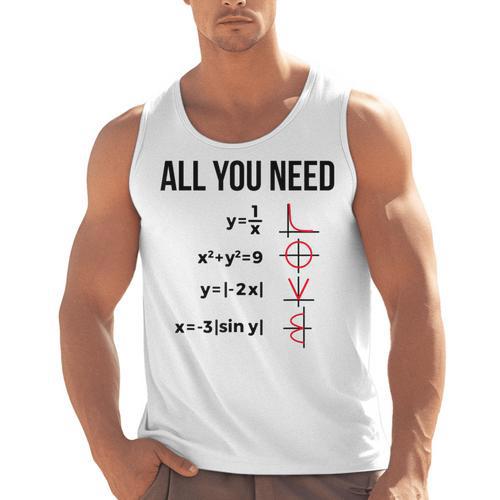 Math Graphs Mathematics Math Teacher Men Tank Top - teacherstshirts.com AU