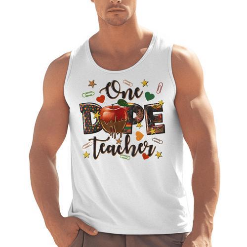 One Dope Teacher Men Tank Top - teacherstshirts.com AU