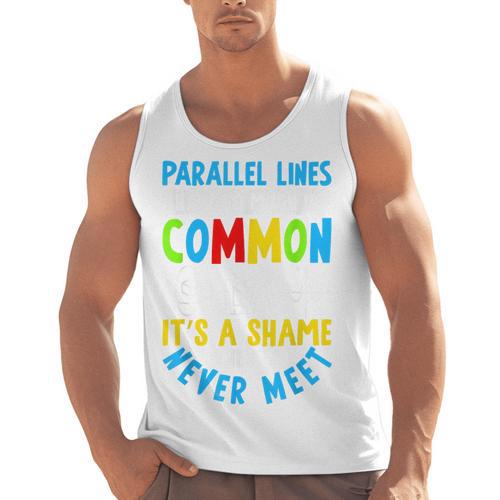 Parallel Lines Math Pun – Teacher Humor Men Tank Top - teacherstshirts.com CA